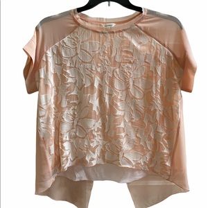 Sundance Peach and Cream Floral Blouse
